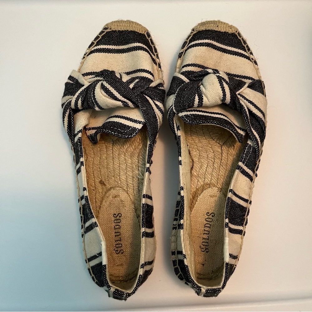 Soludos Stripe Bow Espadrilles